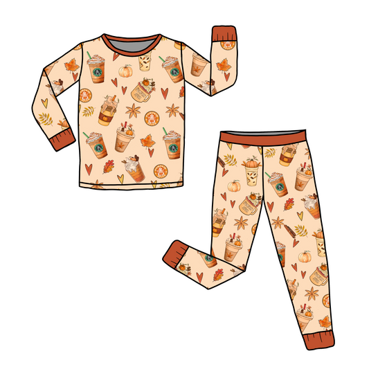 Pumpkin Spice Two-Piece Pajama Set