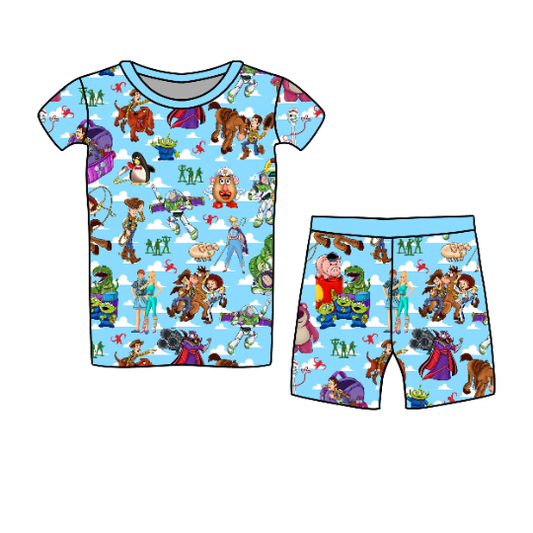 Friend In Me Short Sleeve & Shorts Two-Piece Pajama Set