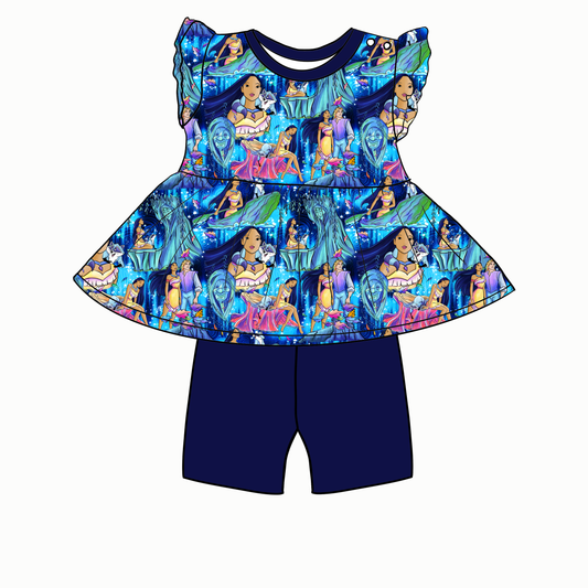 Colors Of The Wind Peplum/Shorts