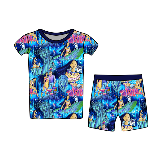 Colors Of The Wind Short Sleeve & Shorts Two-Piece Pajama Set