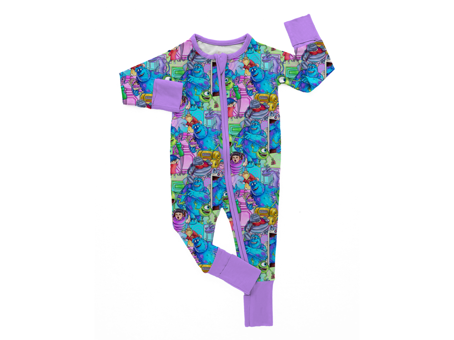 Squad Goals Purple Convertible Zip Romper