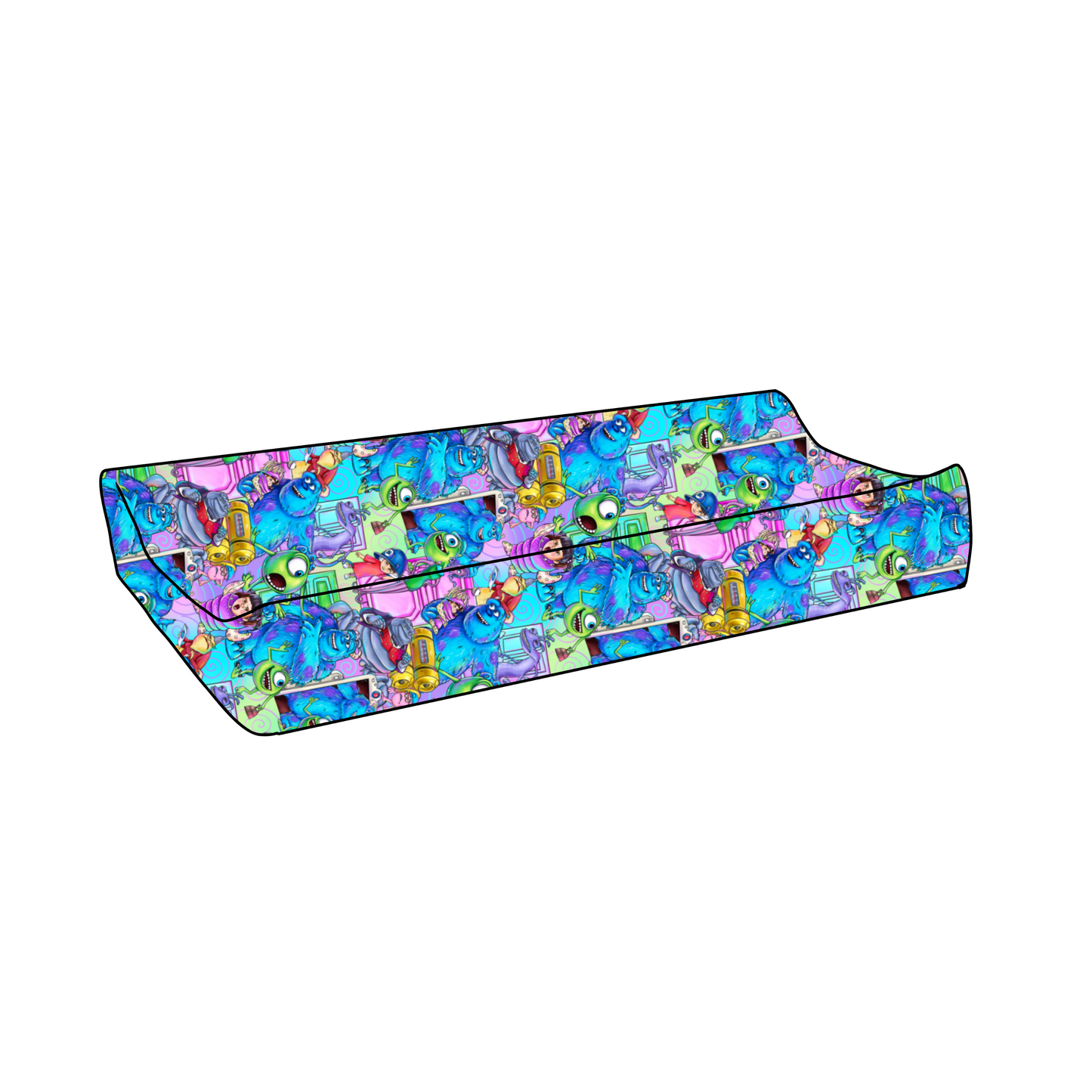 Squad Goals Purple Bamboo Changing Pad Cover