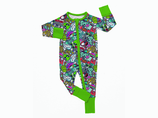 L8R SK8R Convertible Zip Romper