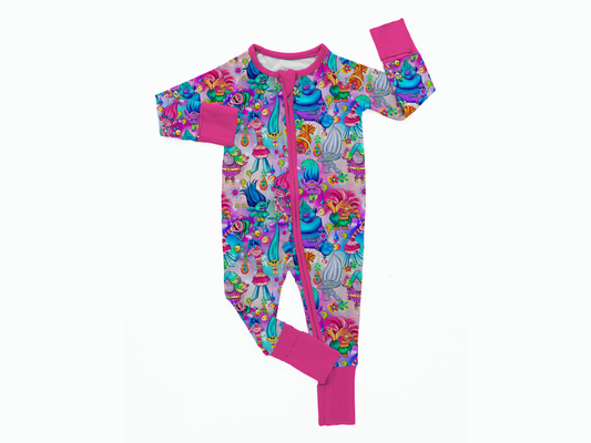 True Colors- Pink Convertible Zip Romper