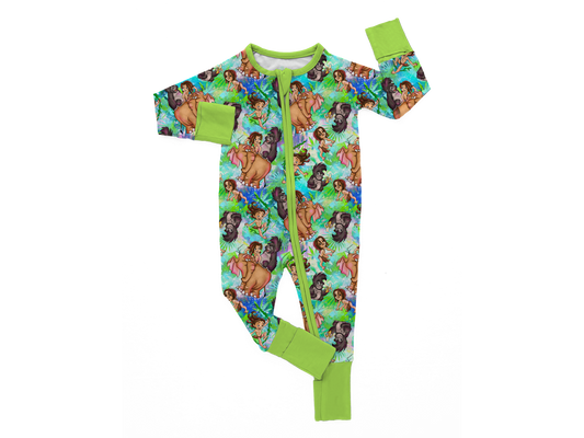 Jungle Friends Convertible Zip Romper