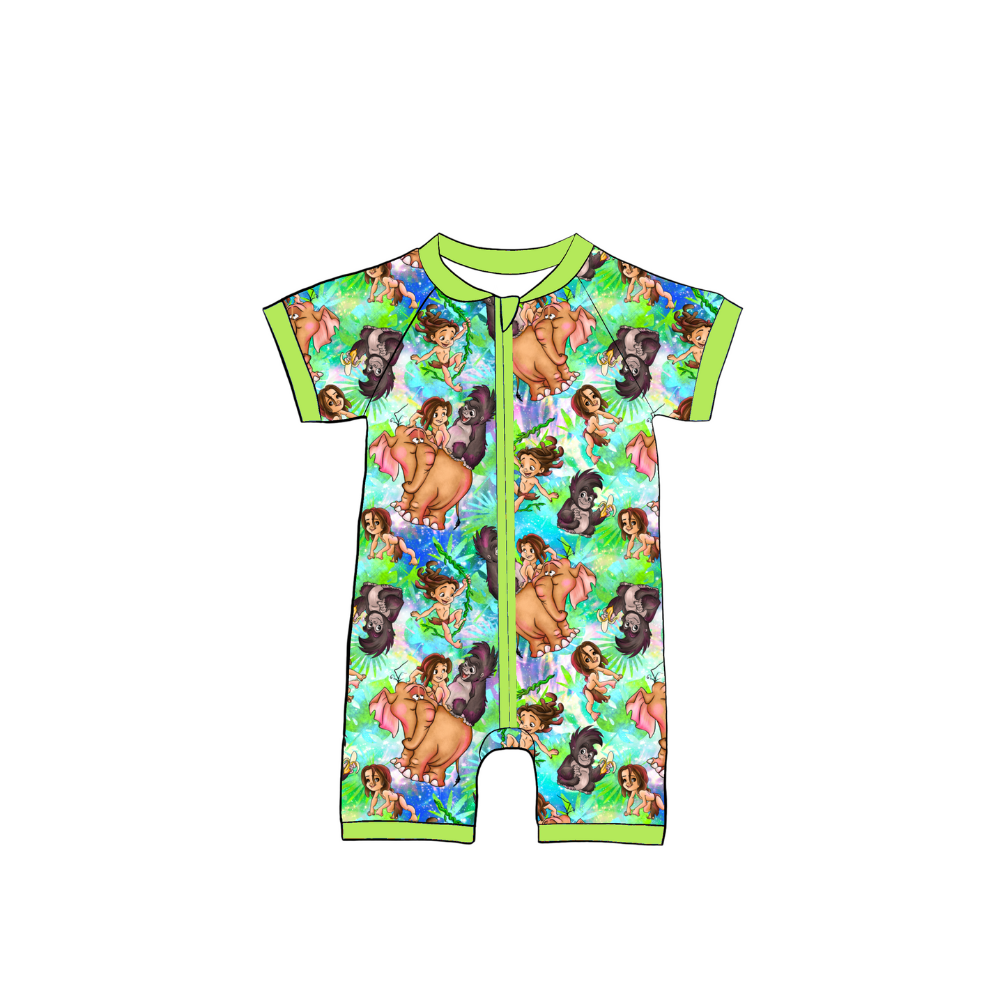 Jungle Friends Shorty Romper