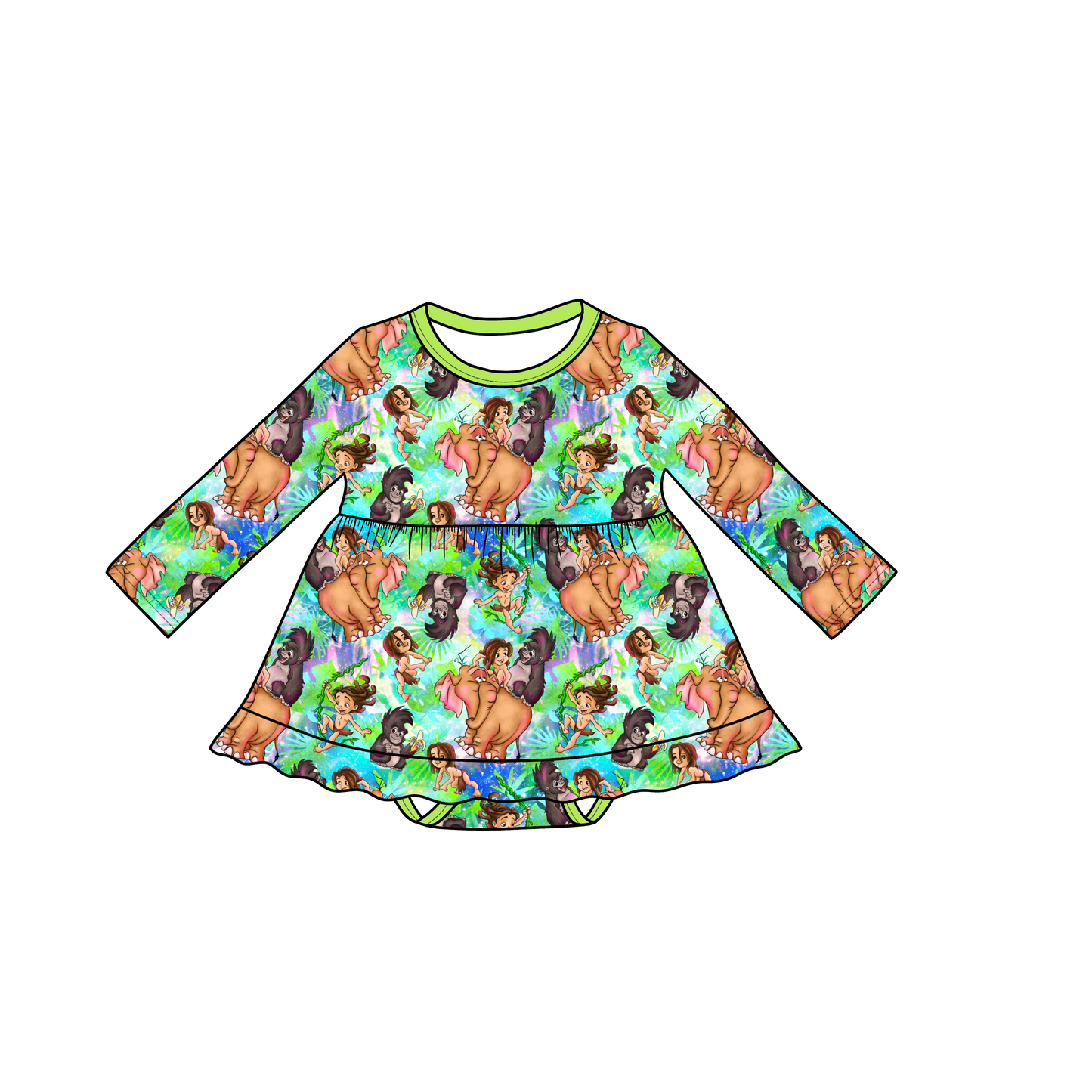 Jungle Friends Bodysuit Twirl