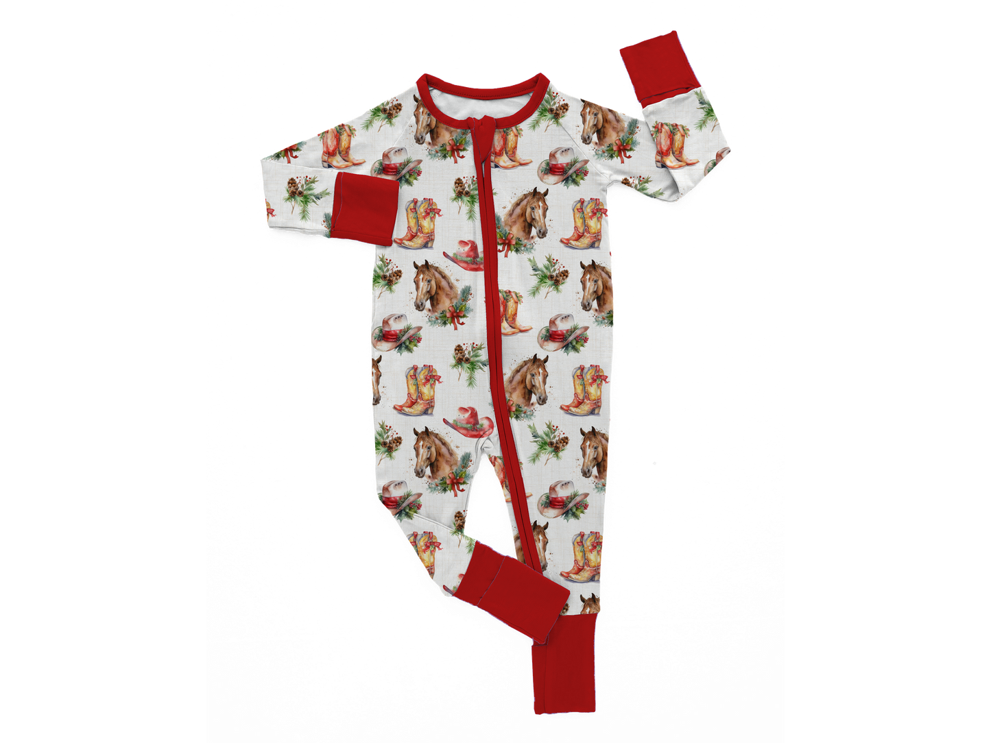 Holiday Neigh Convertible Zip Romper