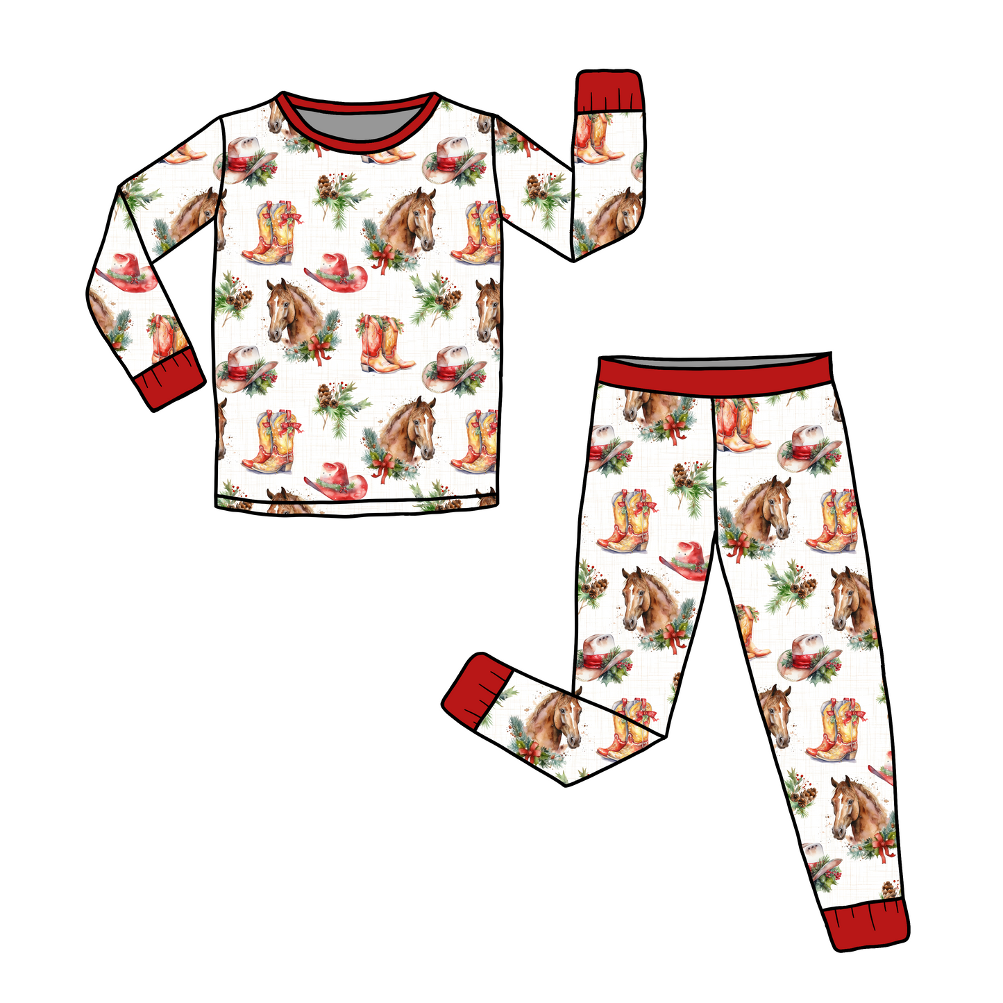 Holiday Neigh Two-Piece Pajama Set