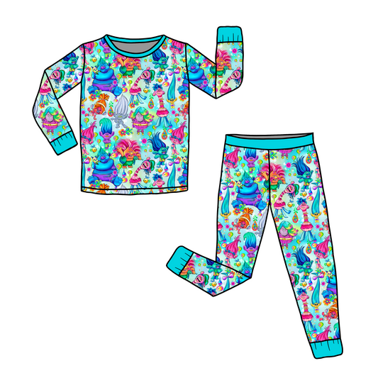 True Colors- Blue Two-Piece Pajama Set