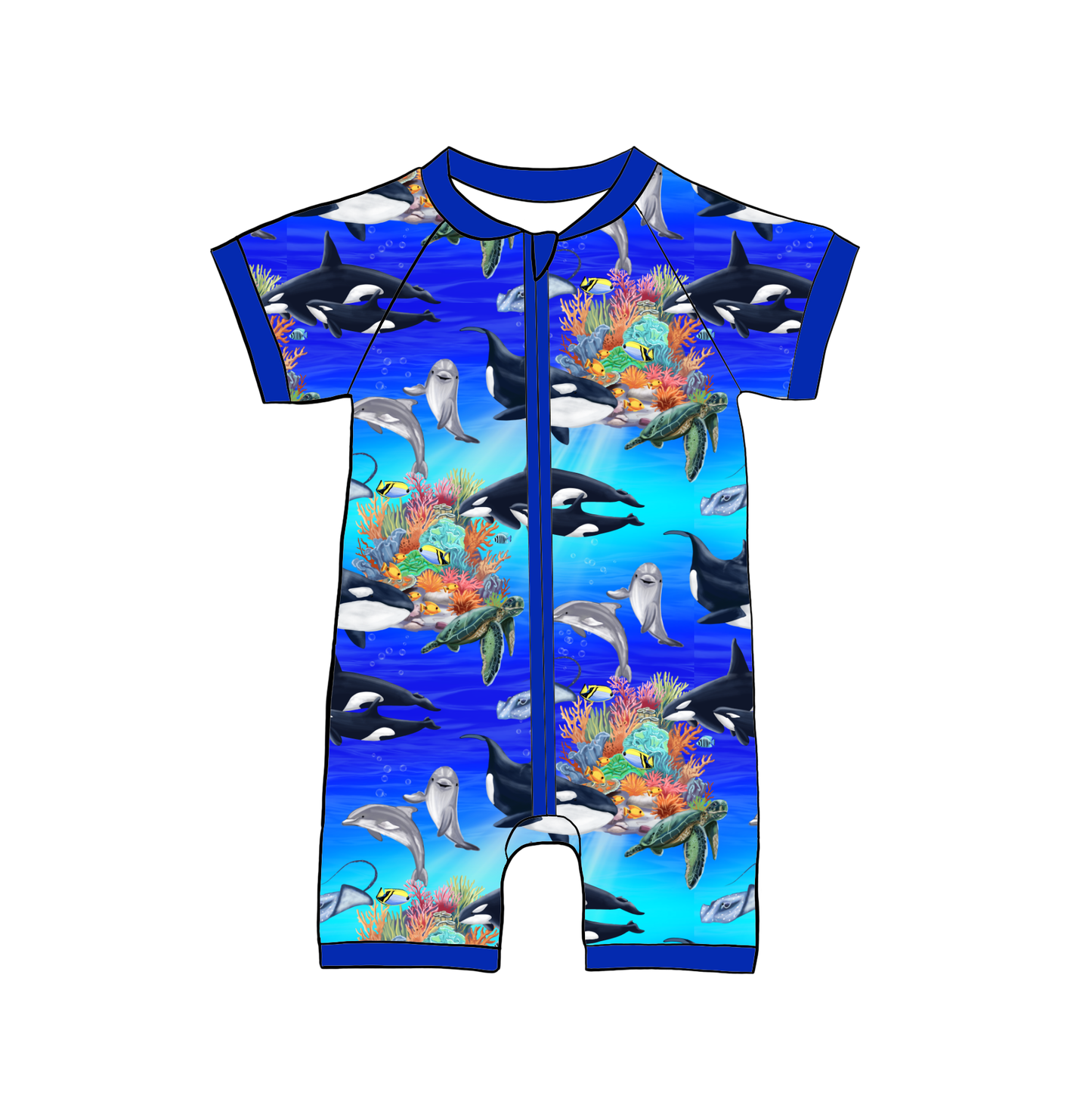 Ocean Life Shorty Romper