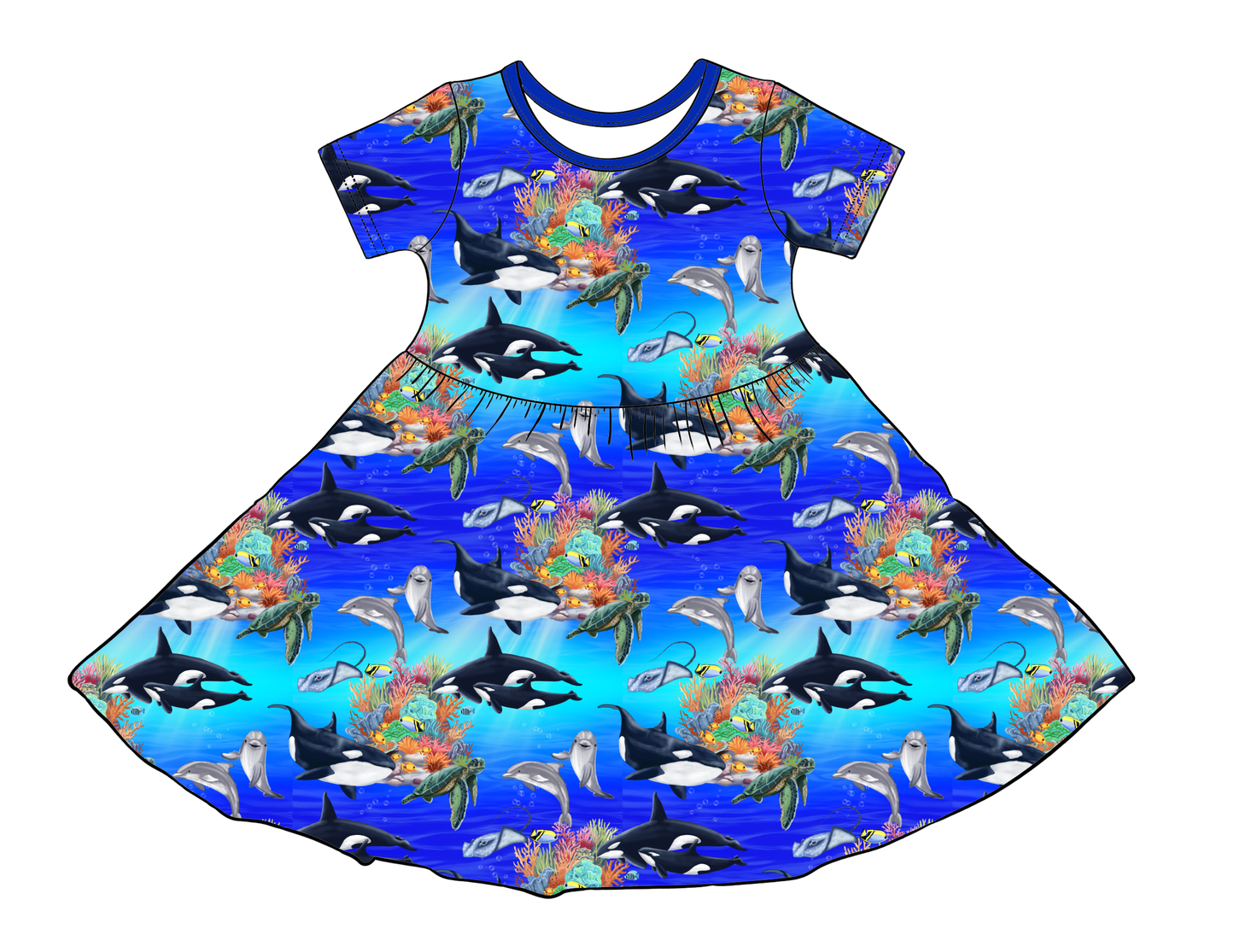 Ocean Life Short Sleeve Twirl