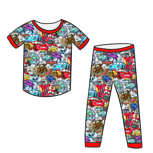 Radiator Springs Short Sleeve/Pants Two-Piece Pajama Set