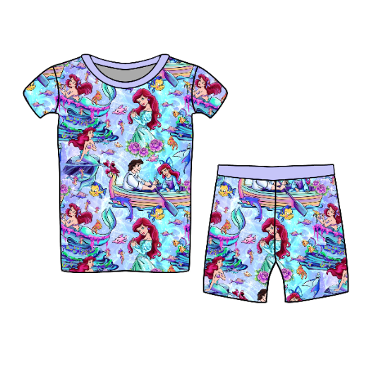 Kiss The Girl Short Sleeve & Shorts Two-Piece Pajama Set