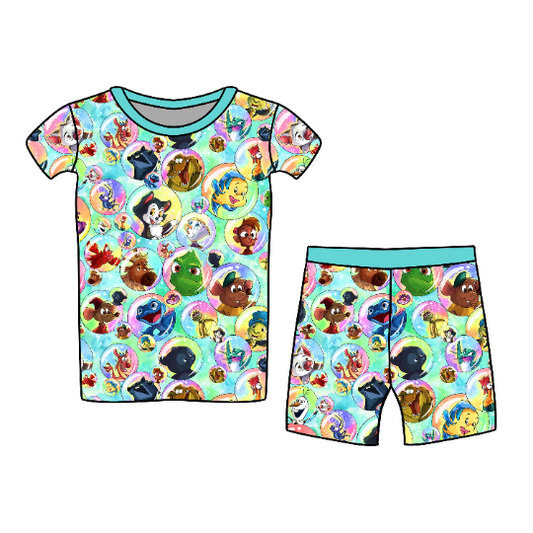 Bubble Buddies Short Sleeve & Shorts Two-Piece Pajama Set