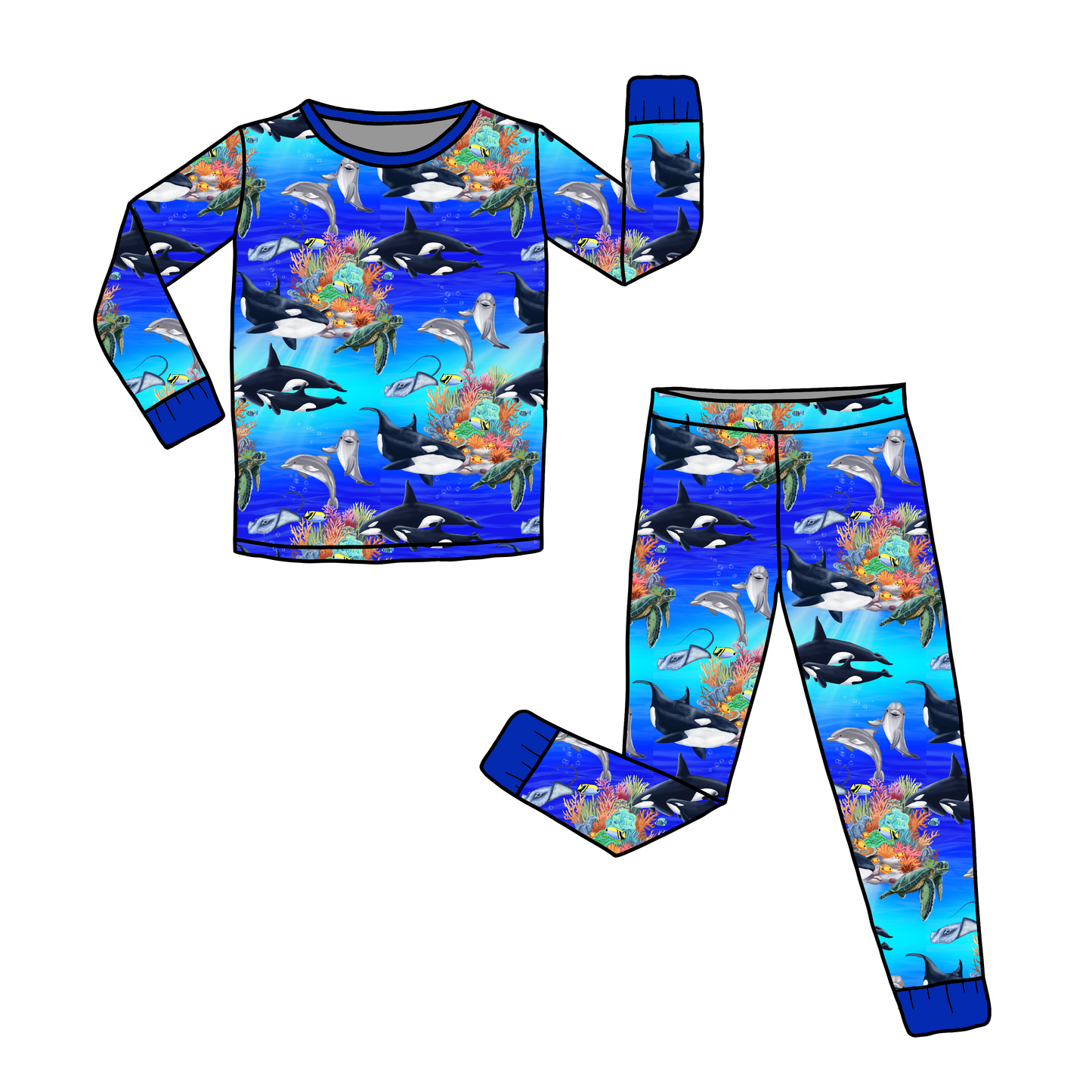 Ocean Life Two-Piece Pajama Set