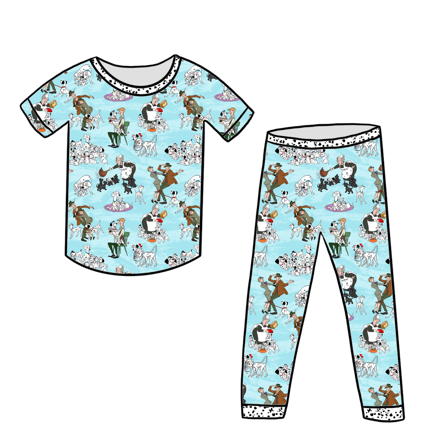 Puppy Love Short Sleeve & Pants Two-Piece Pajama Set